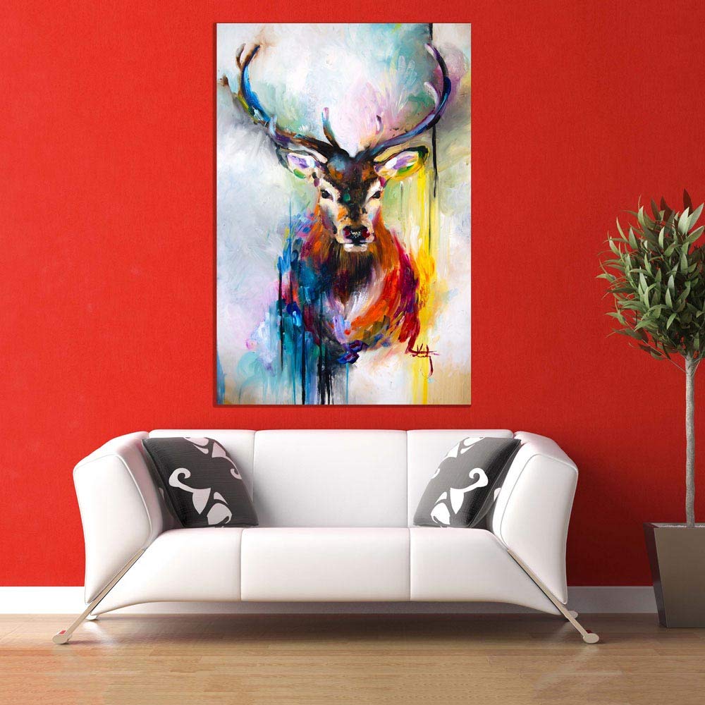 Doe You Believe in Magic? Abstract Swamp Deer Framed Wall Art Ready to Stare You Silly